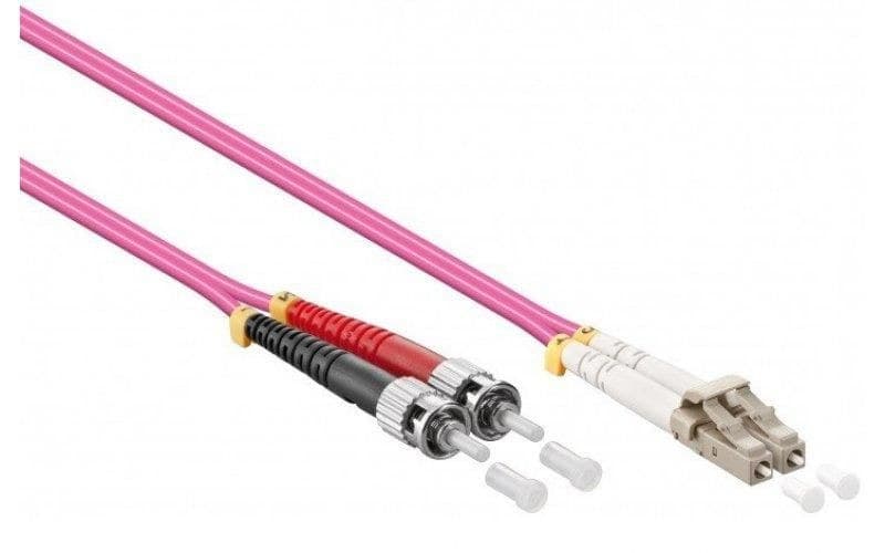 Mercodan Fiber Patch Cable LC-ST OM4 Multimode Duplex 10m