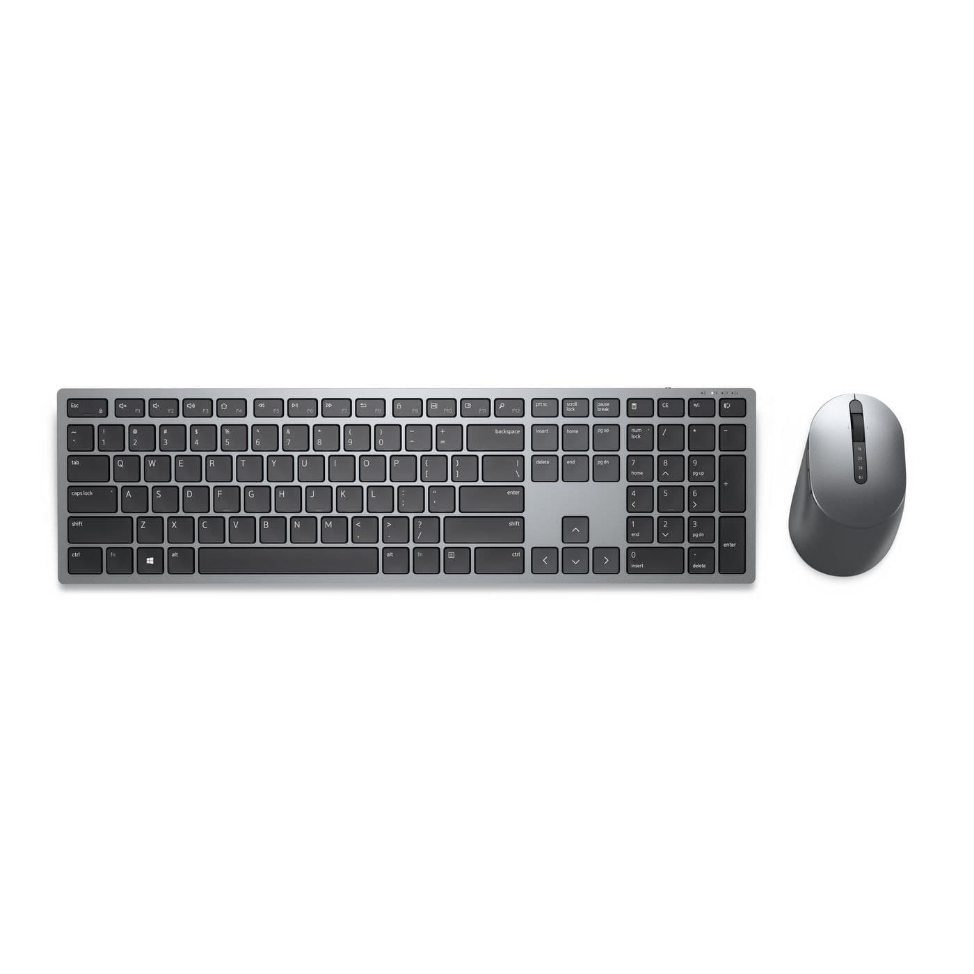 Dell Pro Plus KM7321W Wireless Keyboard and Mouse Set, Titan Grey - Pan-Nordic QWERTY