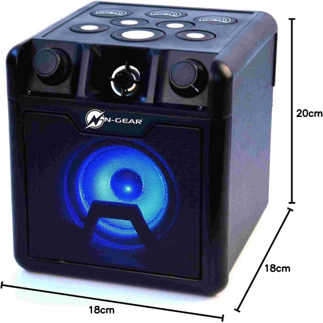 N-Gear Drum Block 420 Bluetooth Karaoke Speaker with Drum Pads and LED Lighting - Image 2