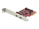 StarTech.com PCIe USB 3.1 Card, 2x USB C 3.1 Gen 2 10Gbps, PCIe Gen 3 x4, ASM3142 Chipset, USB Type-C PCI Express Card, 2-Port USB 3.2 Gen 2x1 Expansion Add-On Card, Windows, macOS, Linux - Full/Low-Profile - USB adapter - PCIe 3.0 x4 - USB-C 3.1 Gen 2 x thumbnail 2