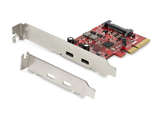 StarTech.com PCIe USB 3.1 Card, 2x USB C 3.1 Gen 2 10Gbps, PCIe Gen 3 x4, ASM3142 Chipset, USB Type-C PCI Express Card, 2-Port USB 3.2 Gen 2x1 Expansion Add-On Card, Windows, macOS, Linux - Full/Low-Profile - USB adapter - PCIe 3.0 x4 - USB-C 3.1 Gen 2 x - Image 6