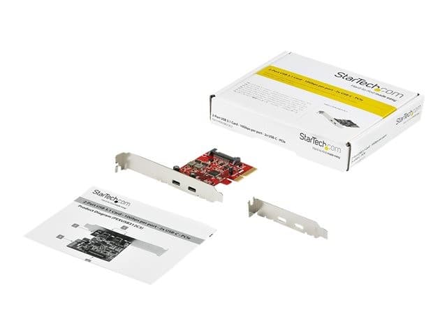 StarTech.com PCIe USB 3.1 Card, 2x USB C 3.1 Gen 2 10Gbps, PCIe Gen 3 x4, ASM3142 Chipset, USB Type-C PCI Express Card, 2-Port USB 3.2 Gen 2x1 Expansion Add-On Card, Windows, macOS, Linux - Full/Low-Profile - USB adapter - PCIe 3.0 x4 - USB-C 3.1 Gen 2 x - Image 8