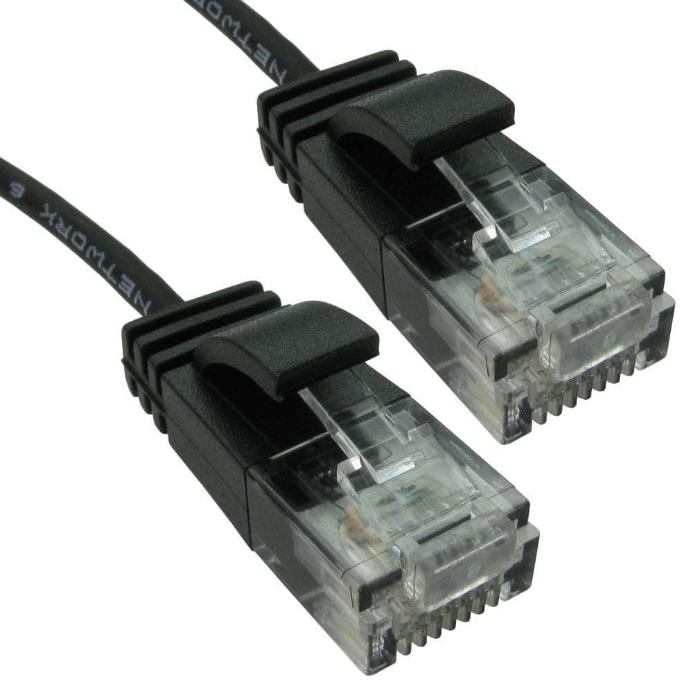 Cables Direct 1m Slim CAT6 U/UTP LSOH Patch Cable (Black) - Image 1