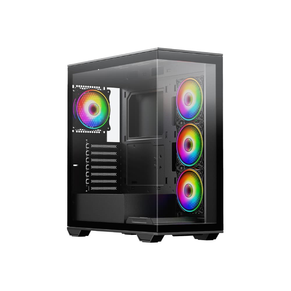 Vida Solus Black ARGB Tempered Glass ATX Gaming Case
