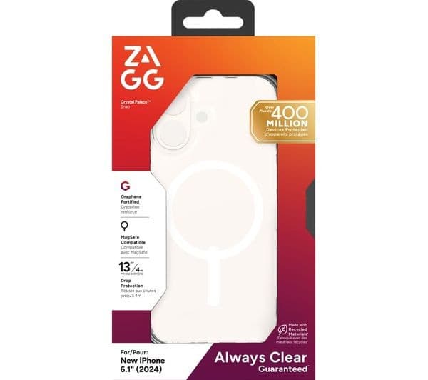 ZAGG Crystal Palace Snap iPhone 16 Case Clear - Image 2