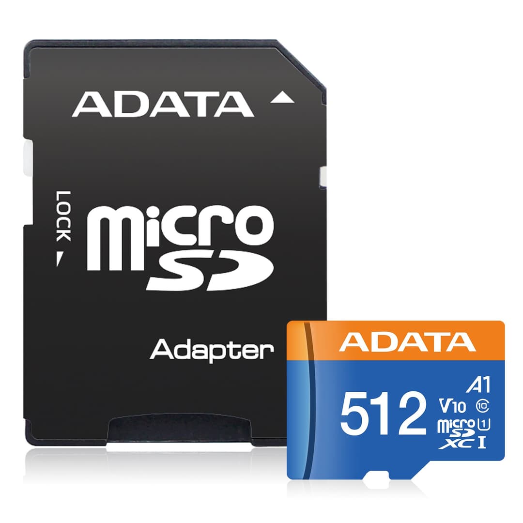 ADATA Premier microSDXC/SDHC UHS-I Class 10 A1 V10 Memory Card with SD Adapter 512GB - Image 1