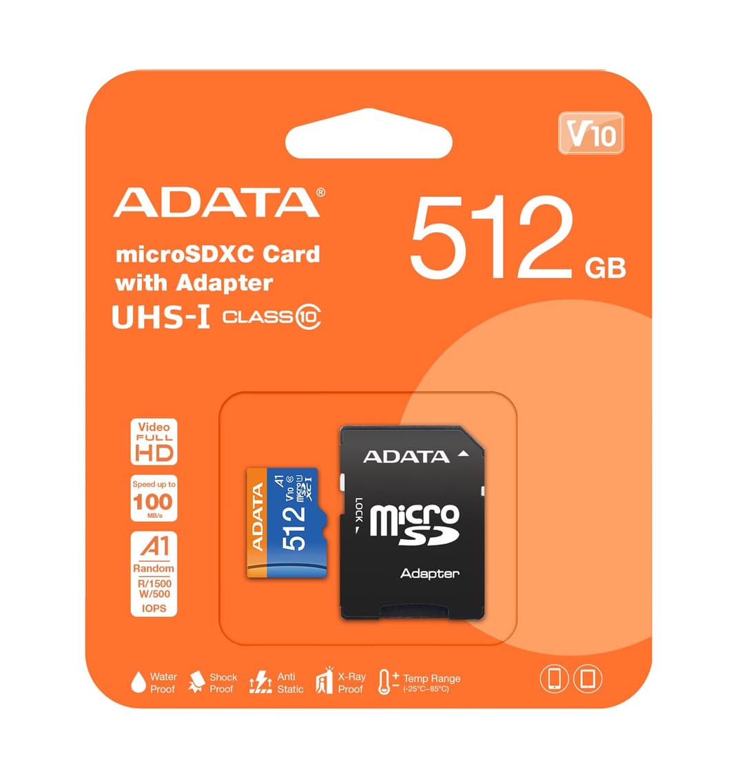 ADATA Premier microSDXC/SDHC UHS-I Class 10 A1 V10 Memory Card with SD Adapter 512GB - Image 3