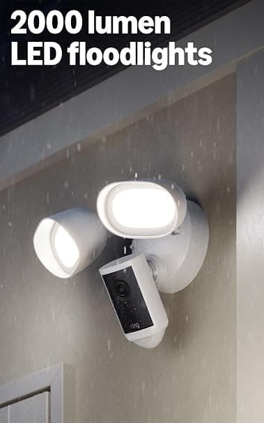 Ring Floodlight Cam Wired Plus 1080p Outdoor Security Camera - White - Image 4
