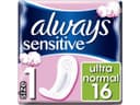 Always Sensitive Normal Ultra Sanitary Towels, 16 Pads thumbnail 2