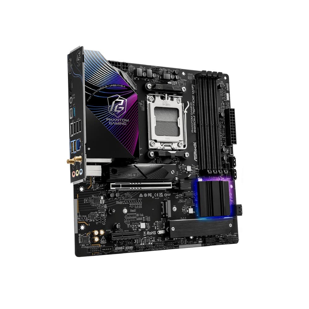 ASRock Phantom Gaming B850M Riptide WiFi DDR5 Micro-ATX AMD Socket AM5 Motherboard - Image 5