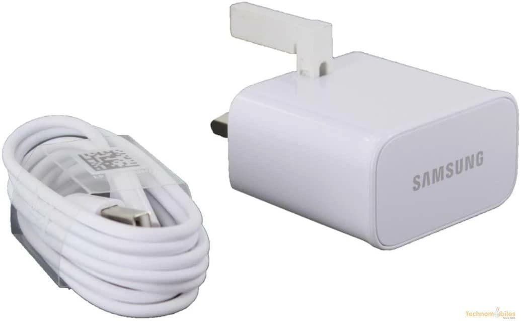 Genuine Samsung Fast Adaptive Mains White EP-TA50UWE + MIcro USB Cable - Image 1