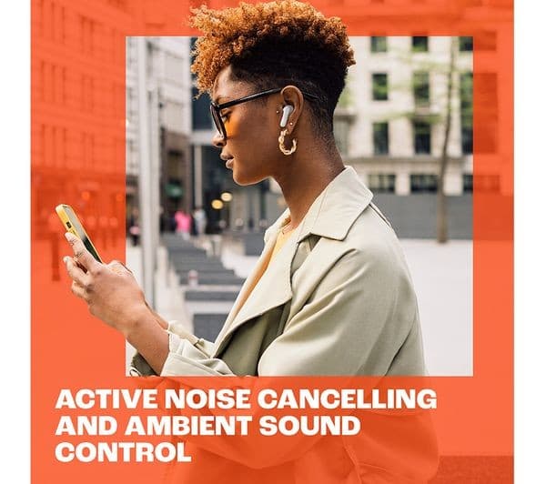 JBL Tune Beam Wireless Bluetooth Noise-Cancelling Earbuds - Black - Image 2
