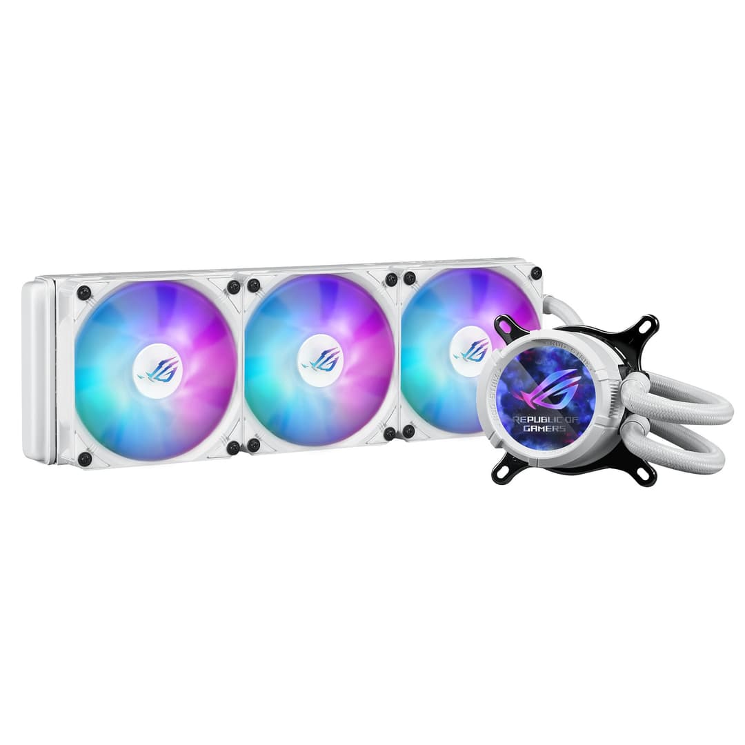 ASUS ROG Strix LC III 360 ARGB LCD Intel/AMD AIO Liquid CPU Cooler - White - Image 1