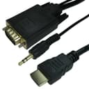 Cables Direct HDMI to VGA + Audio Cable, Gold Plated - 1.8m thumbnail 1