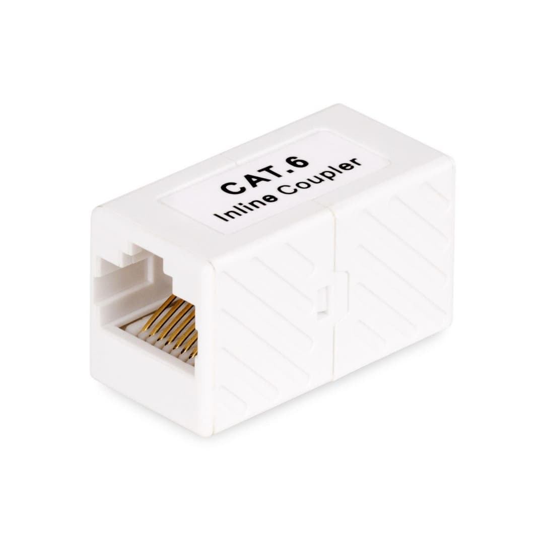 StarTech.com IN-CAT6-COUPLER-U5 RJ45 Cat6 Inline Coupler 5-Pack, Female to Female (F/F) T568B, Unshielded, White - Image 1