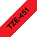 Brother TZe-451 Laminated Label Tape 24mm x 8m - Black on Red thumbnail 1