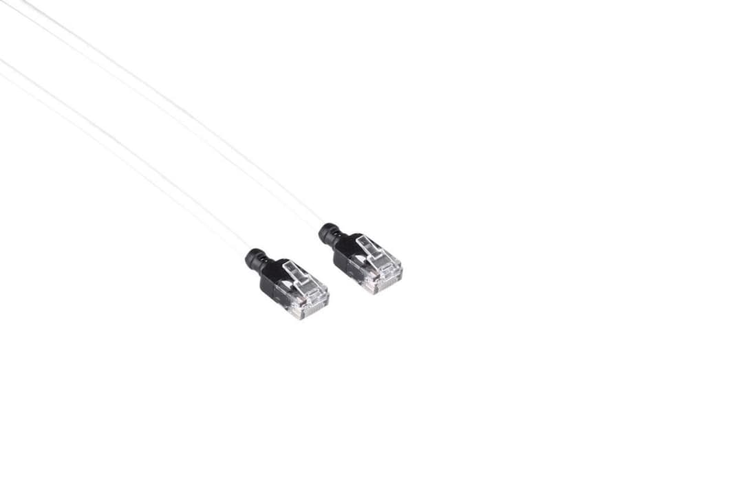 Mercodan Cat6a Slim UTP Patch Cable 0.25m - White - Image 1
