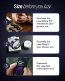 LEEP Smart Ring Size 11 Blue, IP68 Waterproof Health & Fitness Tracker with Heart Rate & Sleep Monitoring thumbnail 3