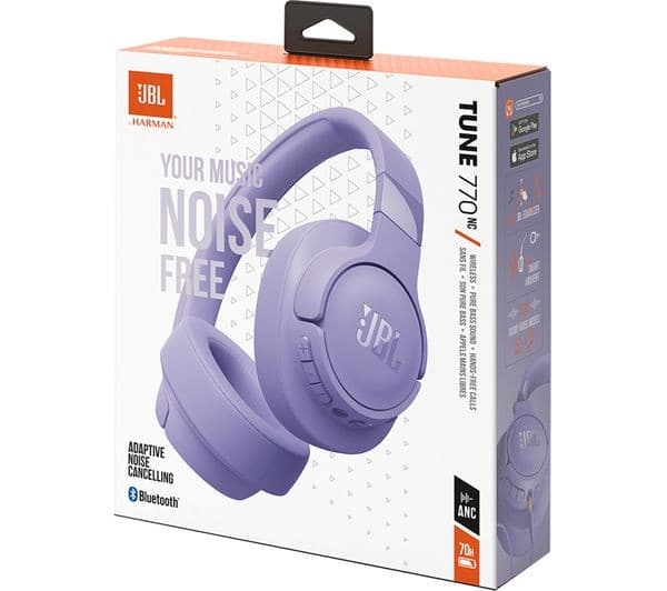 JBL Tune 770NC Wireless Over-Ear Noise-Cancelling Headphones - Purple - Image 10