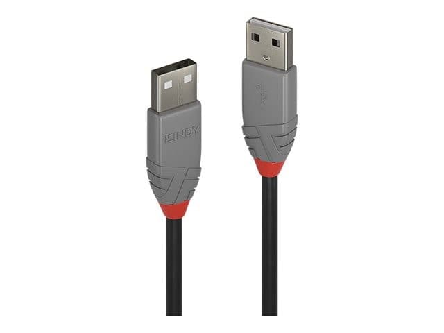 Lindy 36695 Anthra Line USB 2.0 Type A to Type A Cable 5m - Black - Image 2