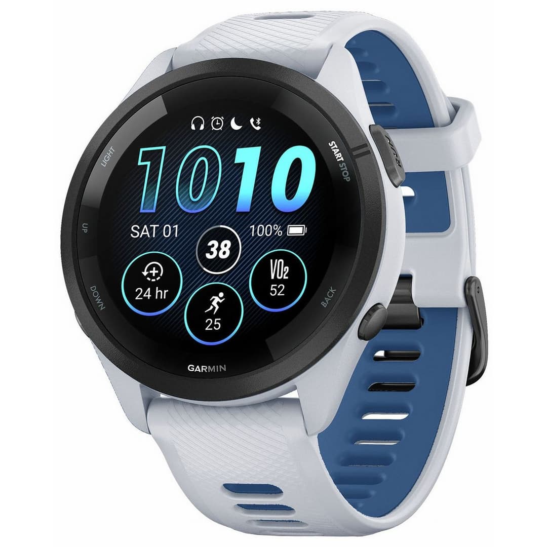 Garmin Forerunner 265 (46mm) GPS Running Smartwatch - Whitestone - Image 1