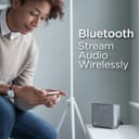 iHome Bluetooth Dual Alarm FM Radio Clock with Speakerphone and USB Charging, - Grey thumbnail 4