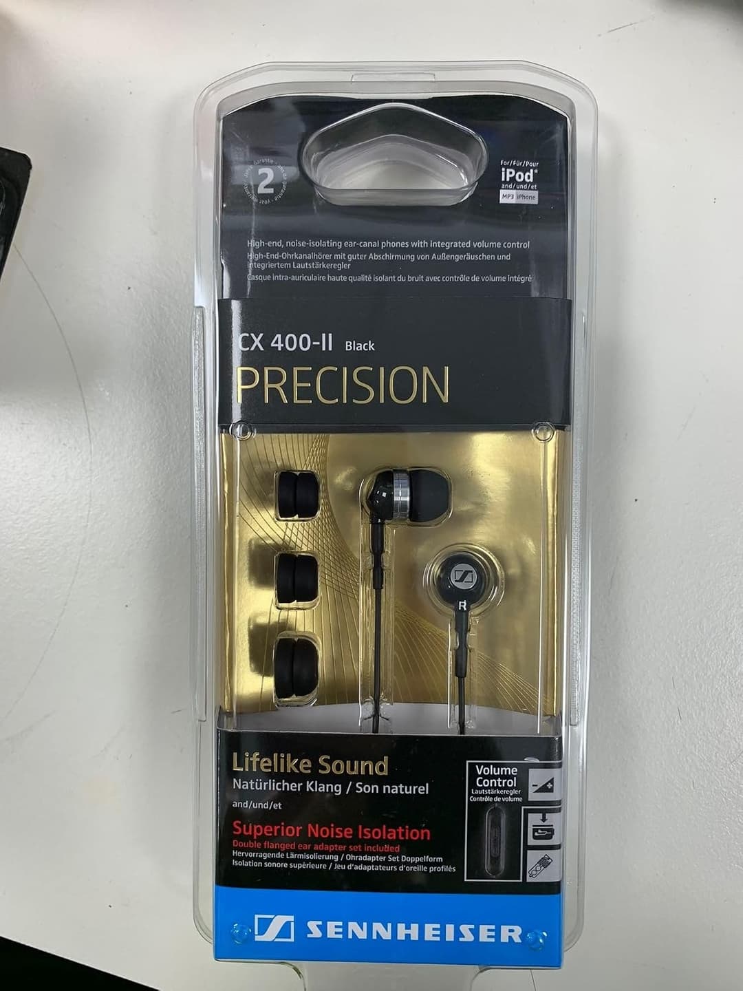 Sennheiser CX 400-II Precision In-Ear Stereo Headphones with 1.2 m Cable, 3.5 mm Jack, Carrying Case, Black - Image 2