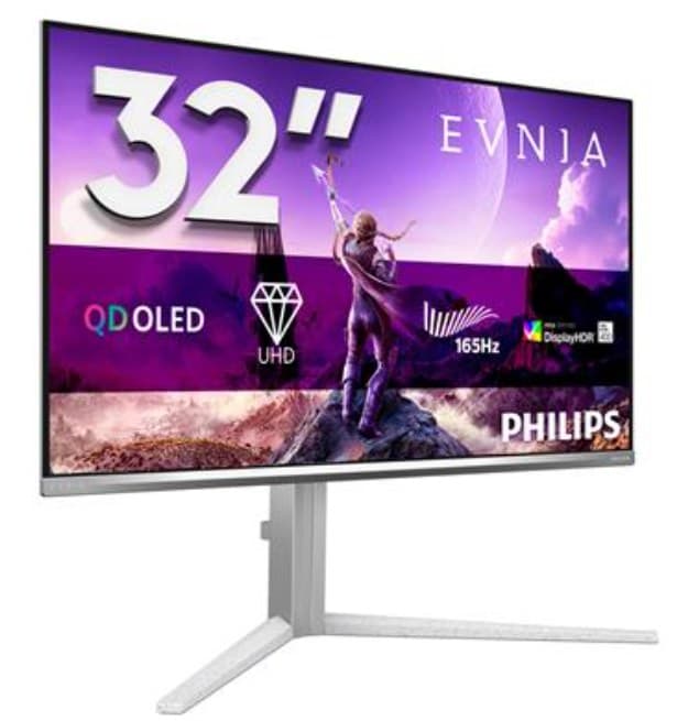 Philips Evnia 6000 32M2N6901A/00 31.5" QD OLED White Multimedia Monitor (3840x2160/0.03ms/2xHDMI/DisplayPort/USB-C)