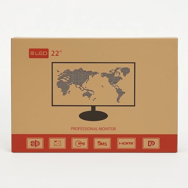 22" LED Monitor S220W – Full HD Widescreen Computer Monitor, HDMI & DisplayPort, 5ms Response Time, 16:9 Screen, Desktop PC Display – Black - Image 2