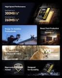 Lexar Professional 2000x SD Card 256GB, SDXC UHS-II Memory Card, Up to 300MB/s Read, 260MB/s Write, Class 10, U3, V90 SDXC Card for DSLR, Full-HD Cinema-Quality 8K Video Cameras thumbnail 6