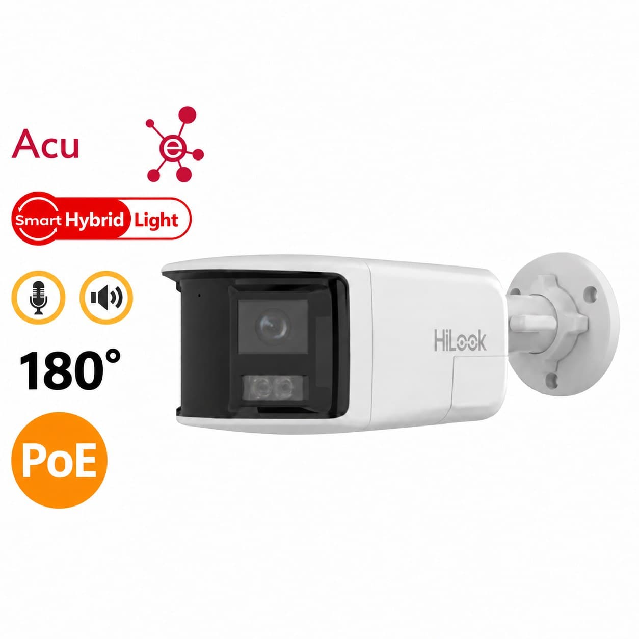 HiLook IPC-B460HAD-LUF/SL(2.8mm) 6MP Dual Lens Fixed Lens Bullet Camera