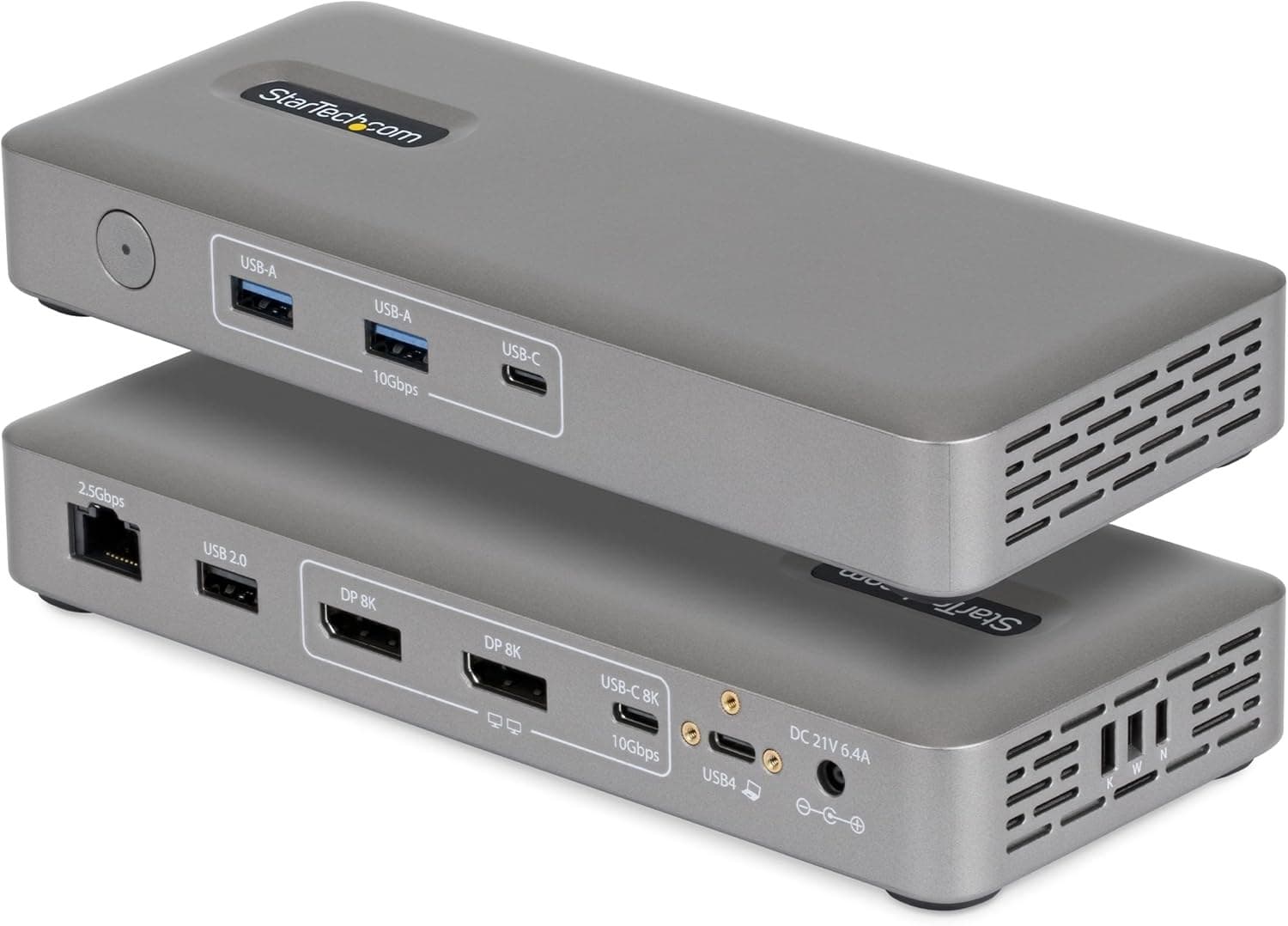 StarTech USB4 Universal Dock Dual 4K 144Hz 8K 60Hz DisplayPort 100W Passtrough