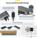 StarTech USB4 Universal Dock Dual 4K 144Hz 8K 60Hz DisplayPort 100W Passtrough thumbnail 6