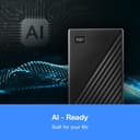 WD 1TB My Passport portable external storage, external hard drive, USB 3.0, portable HDD with software for device management, backup and password protection, works with PC, Xbox &Playstation, Black thumbnail 6