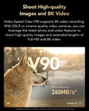 Lexar Professional 2000x SD Card 256GB, SDXC UHS-II Memory Card, Up to 300MB/s Read, 260MB/s Write, Class 10, U3, V90 SDXC Card for DSLR, Full-HD Cinema-Quality 8K Video Cameras thumbnail 4