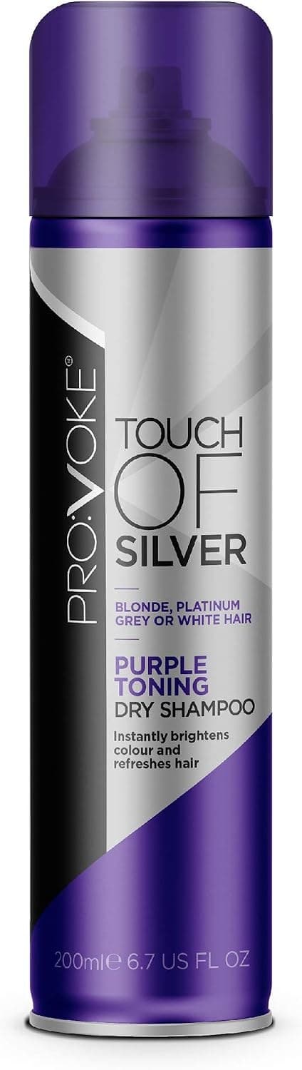 PROVOKE Touch Of Silver Purple Toning Dry Shampoo 200 ml, Neutralises Brassy Tones and Refreshes Hair, First Ever Dry Shampoo - Image 2