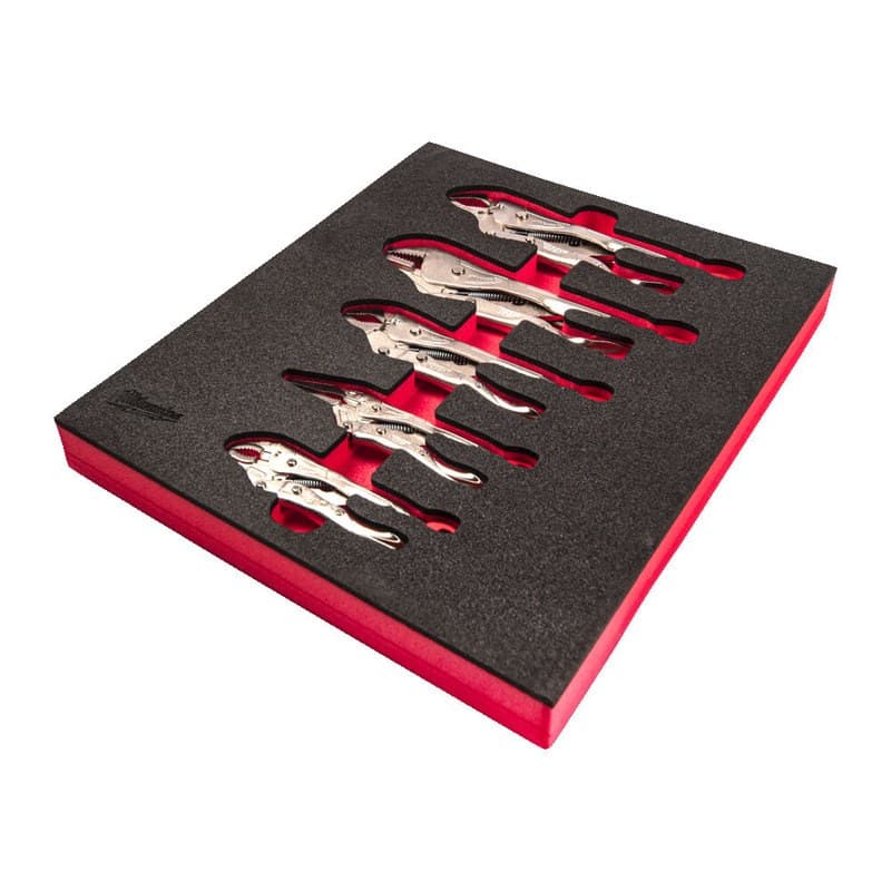 Milwaukee 4932493634 5pc Torque Lock Locking Pliers Set with Foam Insert Steel Storage - Image 3